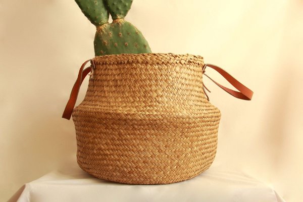 Vintage Zana Wicker Basket, 1970s-HUY-830329