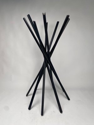 Vintage Zanotta Sciangai Adjustable Clothes Stand with Frame in Black Ash, 1973-KKZ-1814277