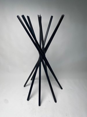 Vintage Zanotta Sciangai Adjustable Clothes Stand with Frame in Black Ash, 1973-KKZ-1814277