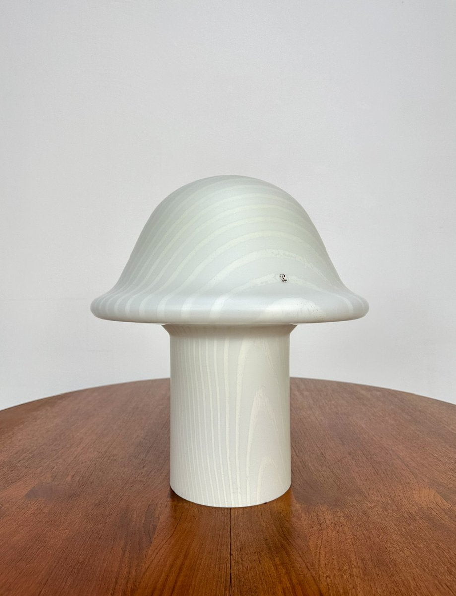 Vintage Zebra Mushroom Glass Table Lamp from Peill & Putzler, 1970s