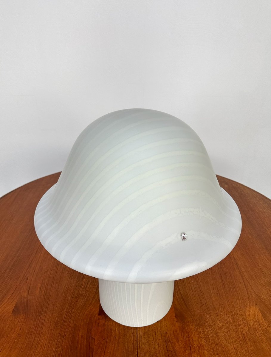 Vintage Zebra Mushroom Glass Table Lamp from Peill & Putzler, 1970s