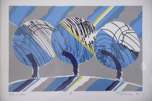 Vintern, Color Lithograph by Knut Grane, 1991