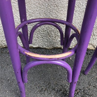 Violet Bistro Stools in the Style of Thonet, 1980s, Set of 2-SDV-754267