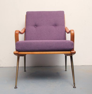 Violet Boomerang Armchair in Cherry, 1950s-PF-1186517