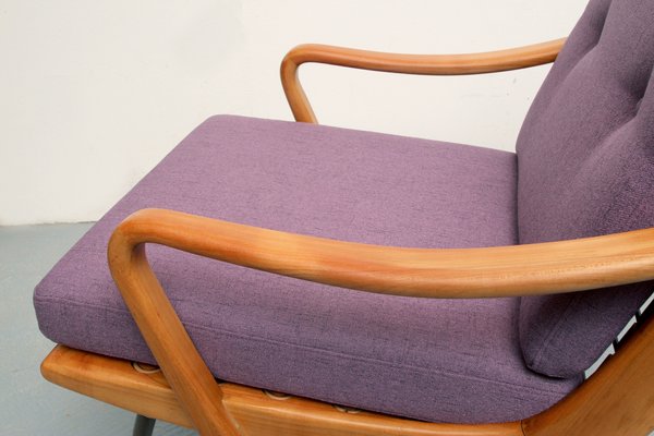 Violet Boomerang Armchair in Cherry, 1950s-PF-1186517