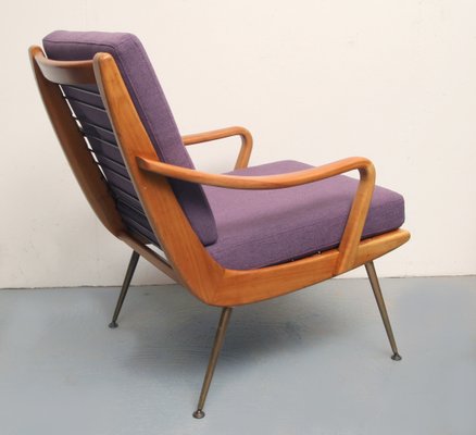 Violet Boomerang Armchair in Cherry, 1950s-PF-1186517