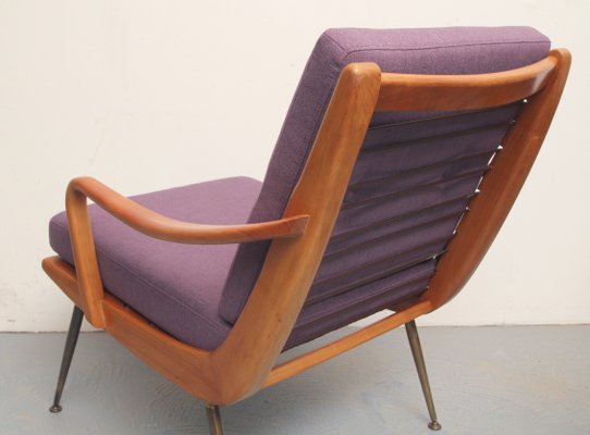 Violet Boomerang Armchair in Cherry, 1950s-PF-1186517