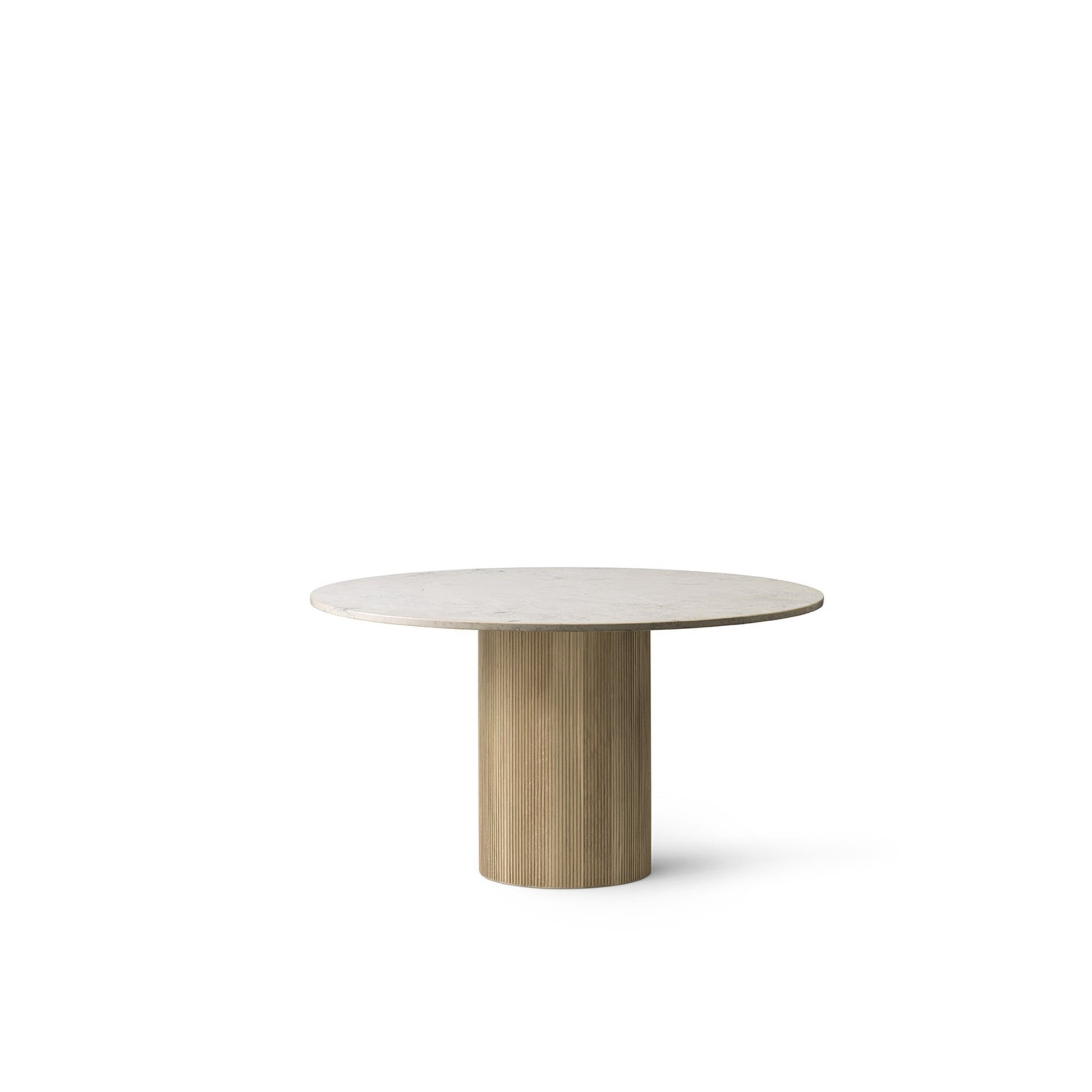 Tilt 494 Cabin Round Table by VIPP #Vipp Beige Marble/Light Oak