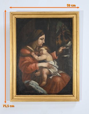 Virgin and Child, Late 19th Century, Oil on Canvas-RVK-1701956