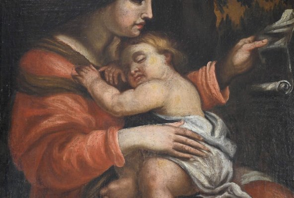 Virgin and Child, Late 19th Century, Oil on Canvas-RVK-1701956