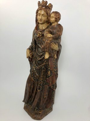 Virgin & Child, Late 18th Century, Polychrome Wood-QKG-1407586