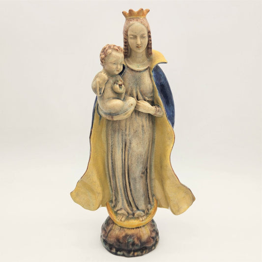 Virgin Mary with Child from Majolika Karlsruhe, 1930s