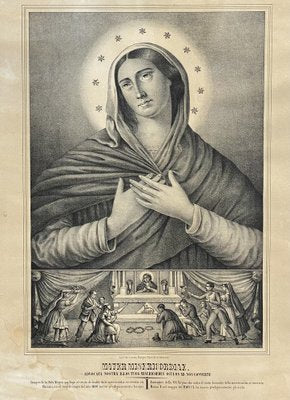 Virgin Mother of Mercy Venerated in Rimini, 1850, Lithograph-JXY-1758364