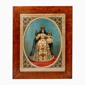 Virgin of the Rosary, Early 20th Century, Polychrome Chromolithograph-UQL-1724115