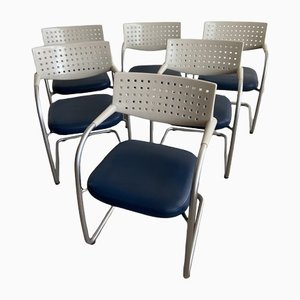 Visasoft Dining Chairs by Antonio Citterio for Vitra, 1990s, Set of 6-GQM-1384272