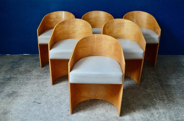 Visitors Armchairs, 1980s, Set of 6-AIU-1721941