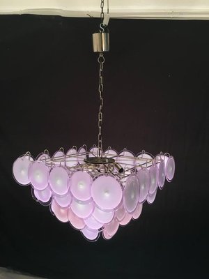 Vistosi Disc Murano Chandeliers, 1970s, Set of 2-MBH-1032284