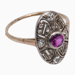 Vitage Art Deco Ring with Ruby, 1920s-BXB-1768411