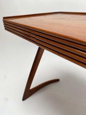 Vitage Wodden Side Table by Giuseppe Scapinelli, 1950s-KKZ-1814272