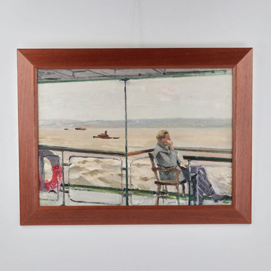 Vitaly Anatolyevich Polyakov, On the Volga, 1959, Oil on Cardboard, Framed