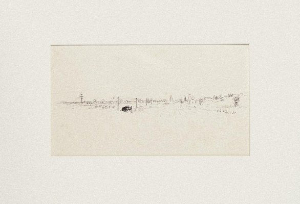 Vito Alghisi, Panorama, Drawing in Pen, 1987-ZCI-2029212