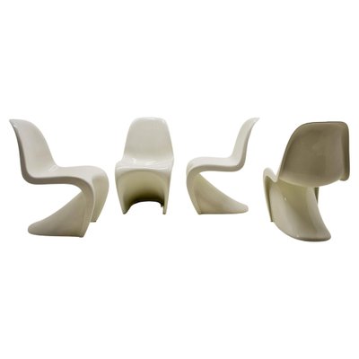 Vitra S Chairs attributed to Verner Panton for Herman Miller 1965s, Set of 4-TZ-1449425