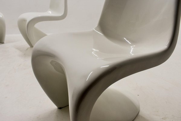 Vitra S Chairs attributed to Verner Panton for Herman Miller 1965s, Set of 4-TZ-1449425