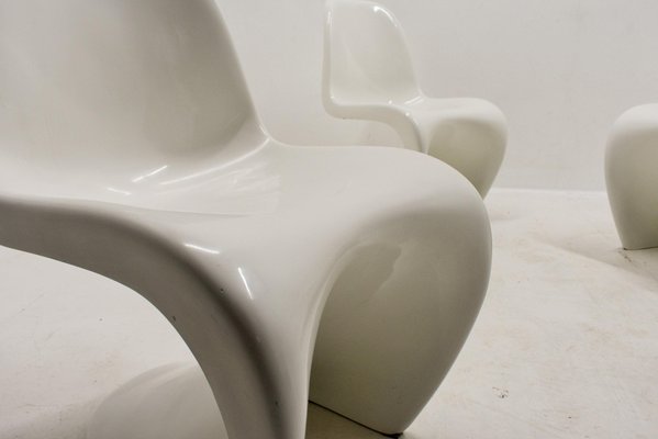 Vitra S Chairs attributed to Verner Panton for Herman Miller 1965s, Set of 4-TZ-1449425