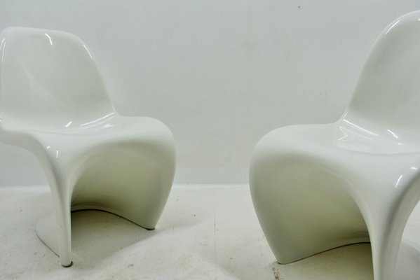 Vitra S Chairs attributed to Verner Panton for Herman Miller 1965s, Set of 4-TZ-1449425