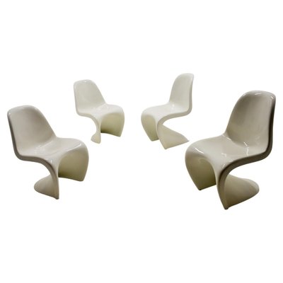 Vitra S Chairs attributed to Verner Panton for Herman Miller 1965s, Set of 4-TZ-1449425