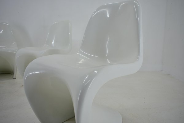 Vitra S Chairs attributed to Verner Panton for Herman Miller 1965s, Set of 4-TZ-1449425