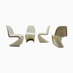 Vitra S Chairs attributed to Verner Panton for Herman Miller 1965s, Set of 4-TZ-1449425