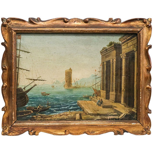 Vittore Zanetti Zilla, Capriccio in Venice, 1909, Oil on Canvas, Framed