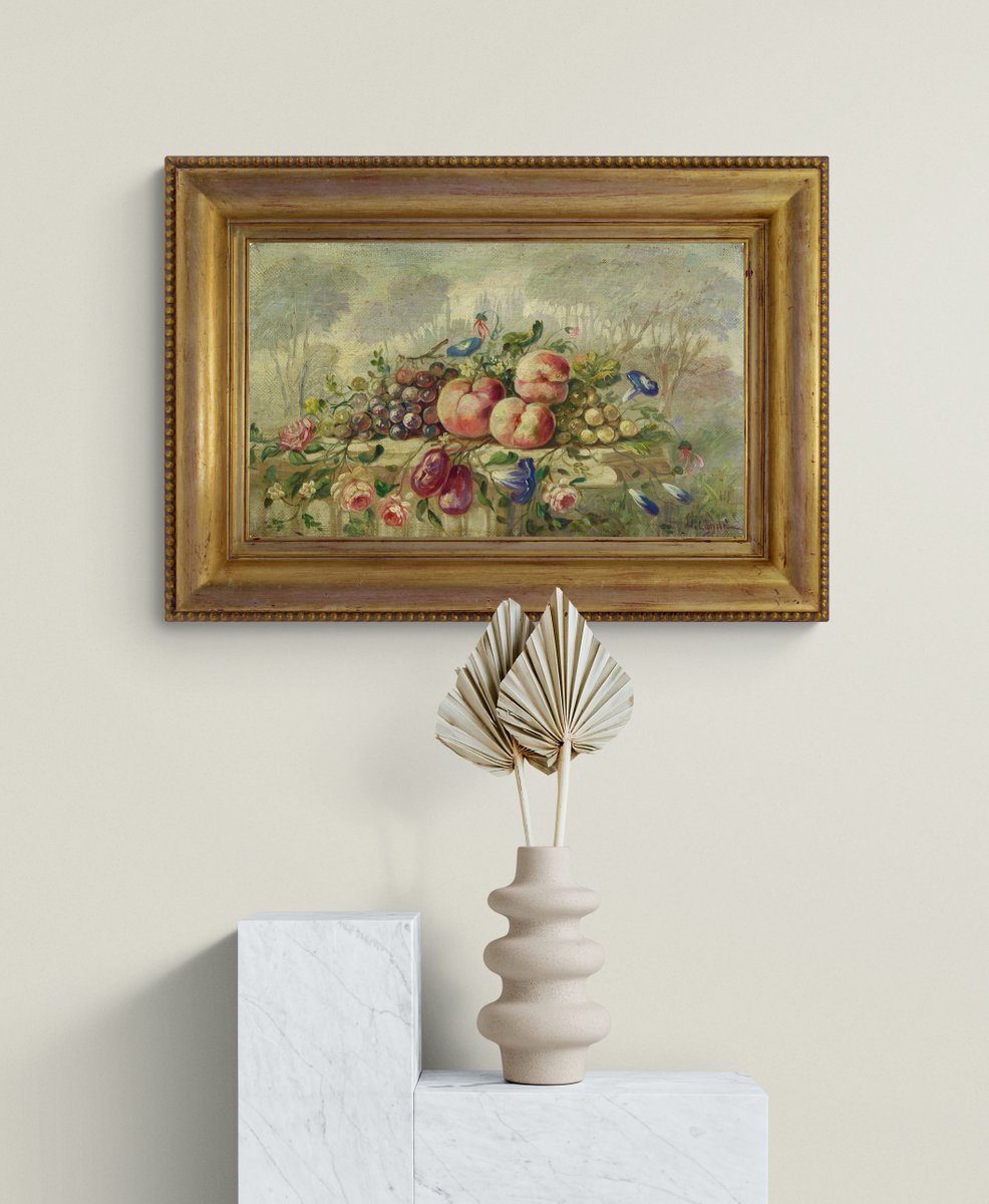 Vittorio Landi, Still-Life, Italy, 1990s, Oil on Canvas, Framed