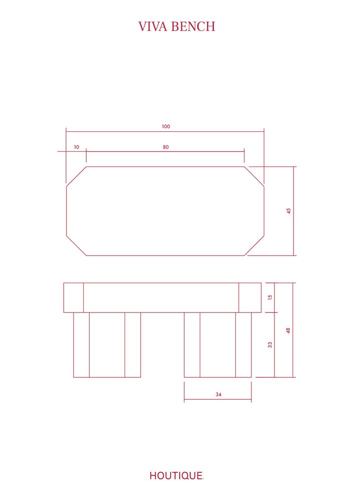 Viva Bench by Houtique