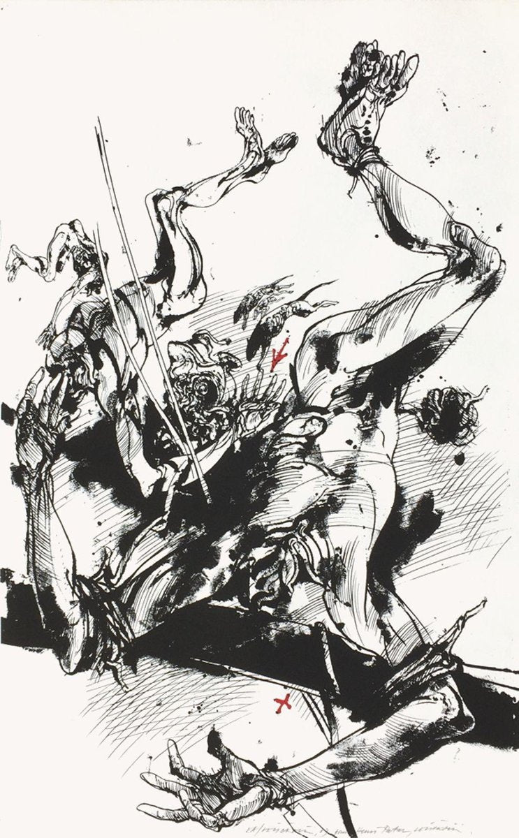 Vladimir Velickovic, La ballade du démembrement II, 1993, Screen Print on Wove Paper