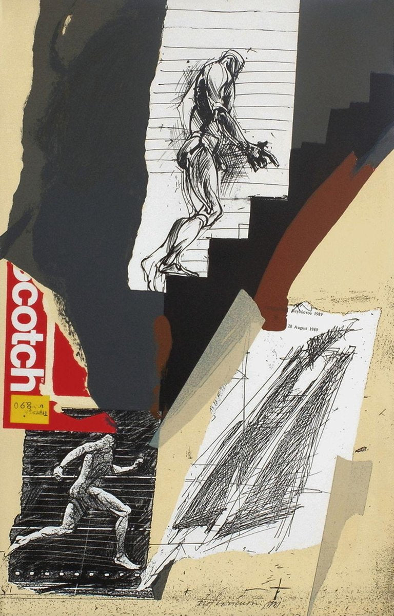 Vladimir Velickovic, Podium II, 1991, Lithograph on Arches Paper