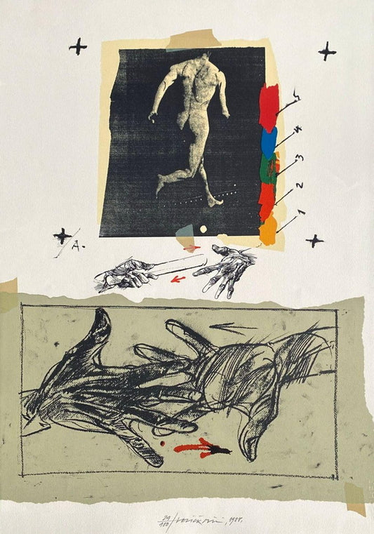 Vladimir Velickovic, The Human Figure in Motion IV, 1988, Lithograph on Arches Paper