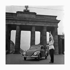 Volkswagen Beetle in Front of Brandenburg Gate, Germany, 1939, Printed 2021-DYV-1021835