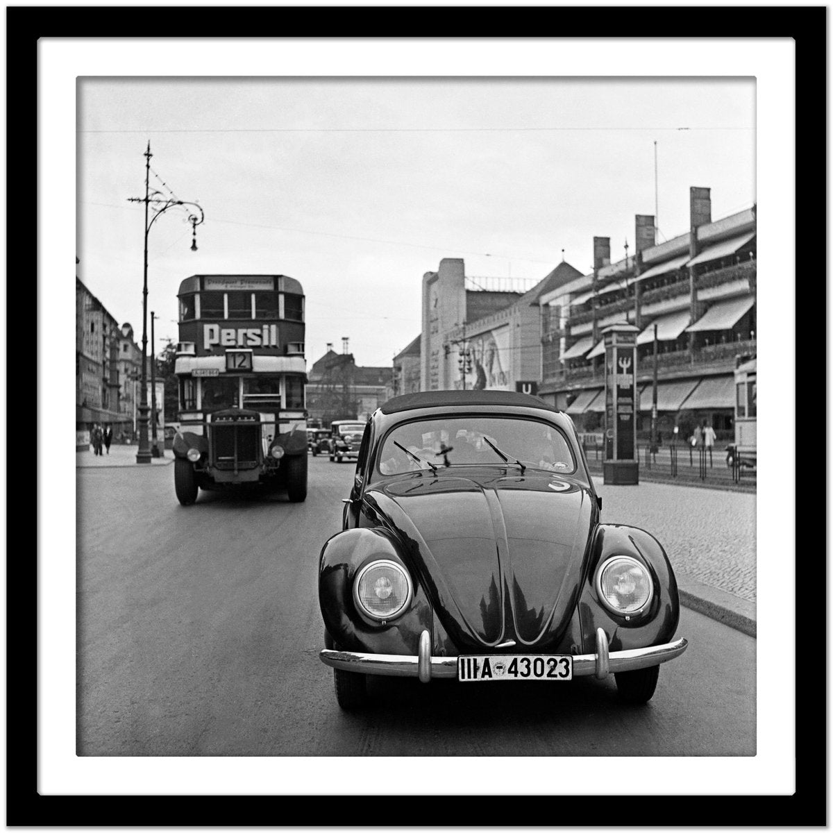 Volkswagen Beetle on the Streets in Berlin, Germany 1939, Printed 2021