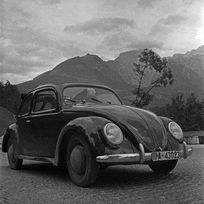 Volkswagen Beetle Parking Close to Mountains, Germany, 1939, Printed 2021-DYV-1021834