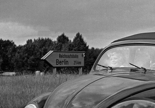 Volkswagen Beetle Parking on the Streets, Germany 1939, Printed 2021