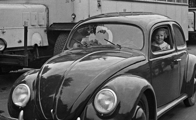 Volkswagen Kaefer and Double Decker in Berlin, Germany 1939, Printed 2021-DYV-1021824