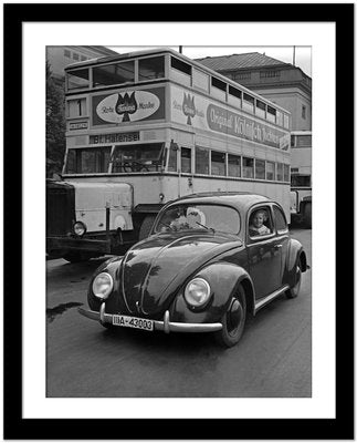 Volkswagen Kaefer and Double Decker in Berlin, Germany 1939, Printed 2021-DYV-1021824