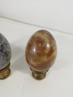 Volterra Alabaster Eggs, 1960s, Set of 3-HNE-1776703