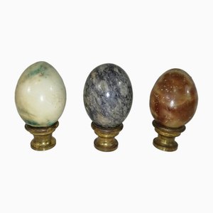 Volterra Alabaster Eggs, 1960s, Set of 3-HNE-1776703