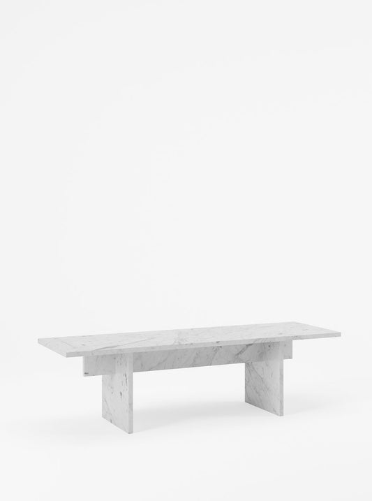 Vondel Coffee Table Handcrafted in Bianco Carrara Marble