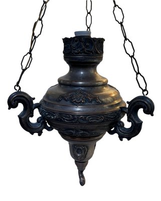 Votive Lamp in Silver-Plated Copper, 18th Century-PKM-1717550