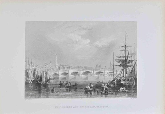 W. H.Bartlett, New Bridge, Glasgow, Etching, 1845-ZCI-2029968