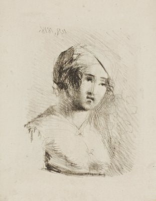 W. Reuter, Woman with Cloth, 1818, Lithograph-OJR-1273269